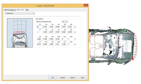 Modulo per il calcolo del valore EBS in PC-Crash. Modulo per il calcolo del valore EBS in PC-Crash.
